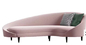 GelaimeiのホテルのラウンジのソファーのピンクはISO14001と現代ソファーを曲げた