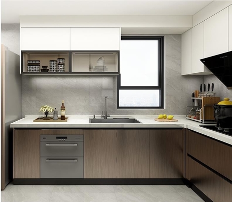 GLMのアパートの完全な食器棚セットISO14001マットの灰色のペンキの自由な単位