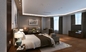 カスタマイズされたホテルの寝室の家具はクルミのベニヤのベッドE1の合板を置く