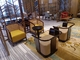 茶テーブルOEMの歓迎を用いるGelaimeiのホテルのロビーの家具の純木の安楽椅子