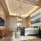 現代木製のホテルの寝室の家具はビロードの家具製造販売業を置く
